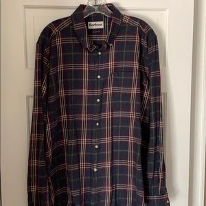 Men’s flannel Barbour button down shirt